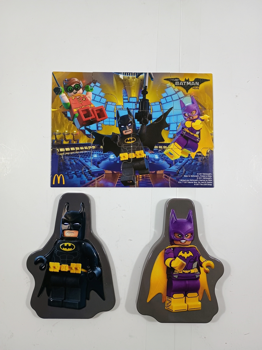 LEGO Batman & Batgirl Kids Toy Set - Black & Purple 2017 McDonald's Happy Meal
